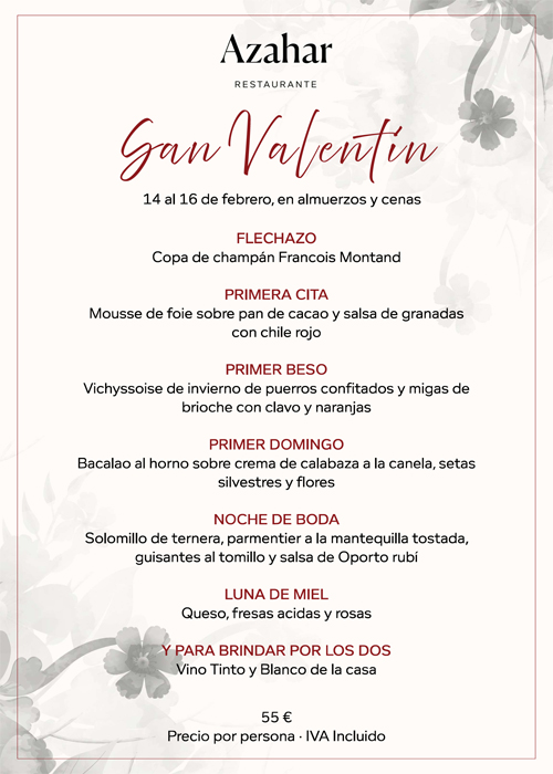 Menu San Valentin 2025 ESP