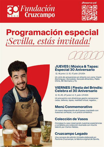 Factoría Cruzcampo abre sus puertas para celebrar su 30 Aniversario con un mes de Experiecncias únicas 1 CARTEL V2 w